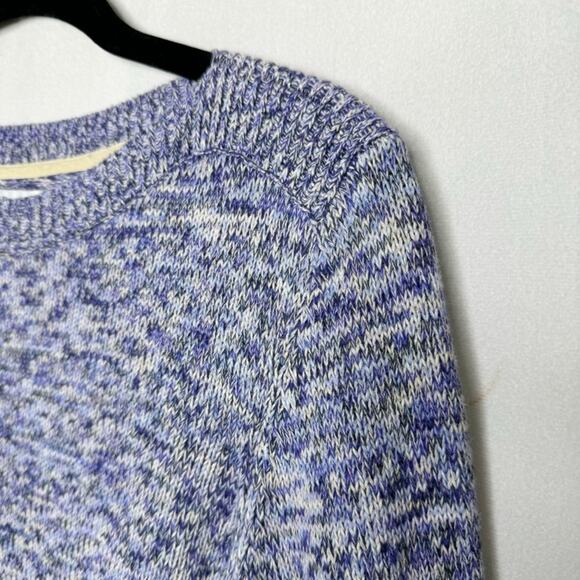 CROFT & BARROW / purple white marked crew neck sweater / M - Picture 3 of 7